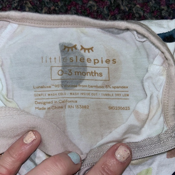 Little Sleepies Sleep 0-3 Months Unisex Sleeper - Picture 2 of 5